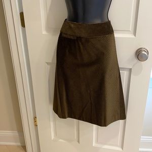Corduroy skirt, olive color